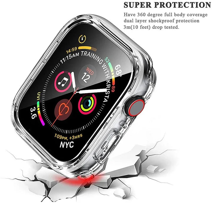 Tempered Glass+cover For Apple Watch