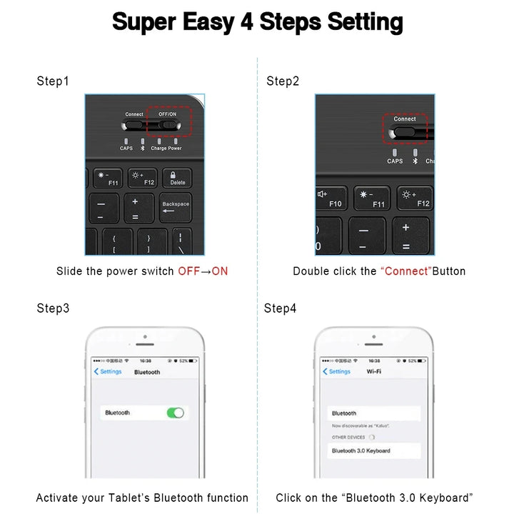 Bluetooth Wireless Keyboard Comes With Mouse