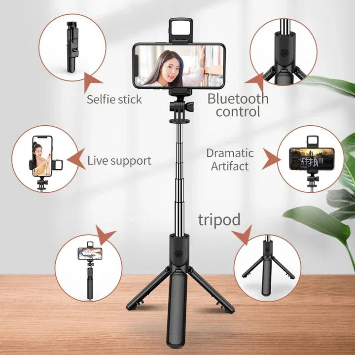 New 3 In 1 Wireless Selfie Tripod