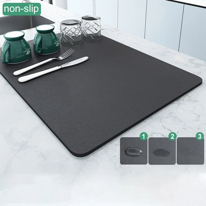 Non-Slip Absorbent Mat for Kitchen Sink Quick Drying