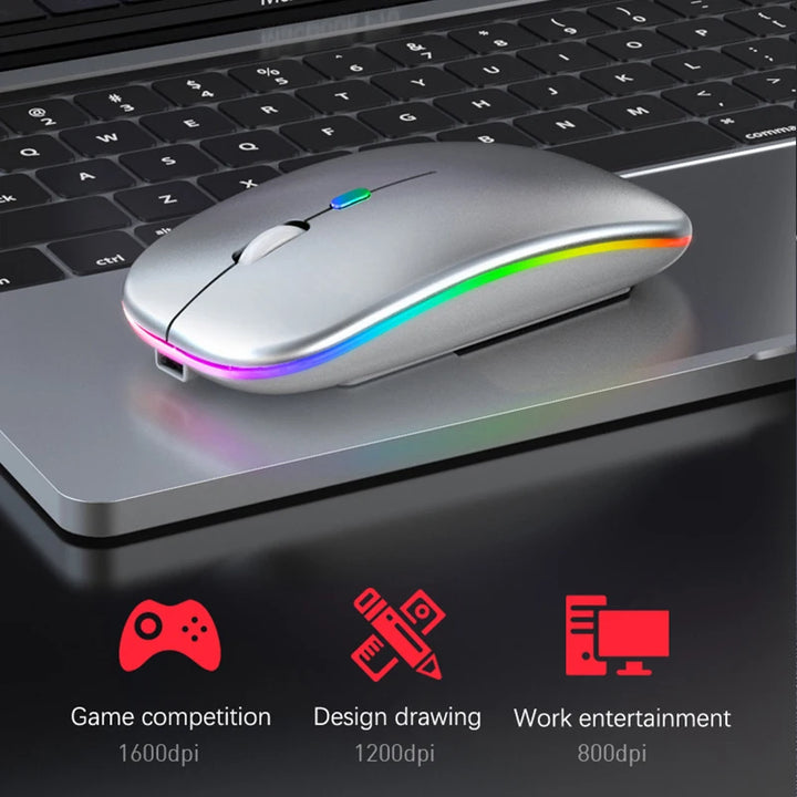 Wireless Mouse Rechargeable Bluetooth