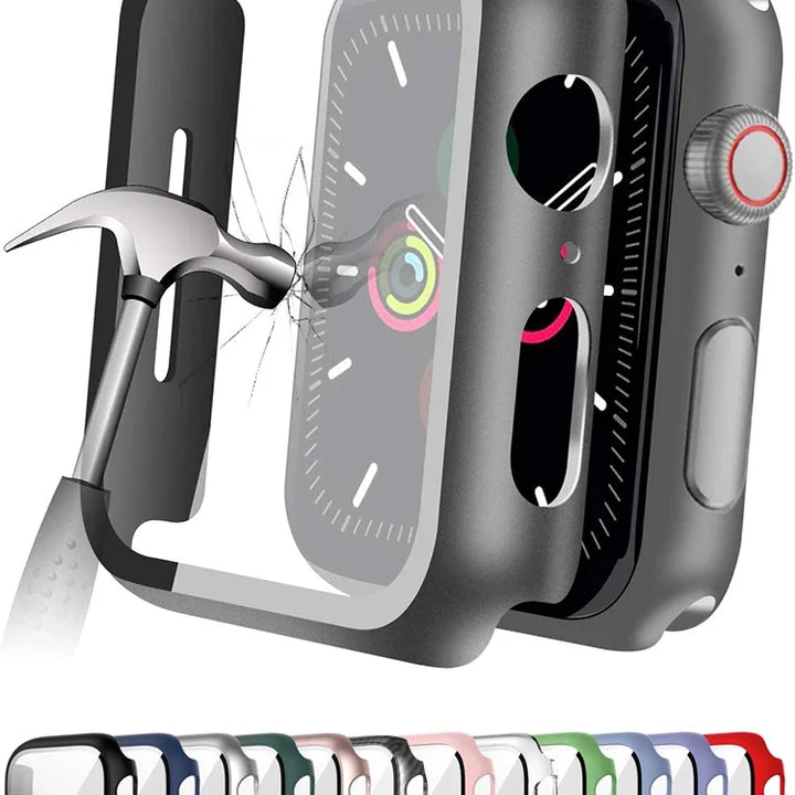 Tempered Glass+cover For Apple Watch