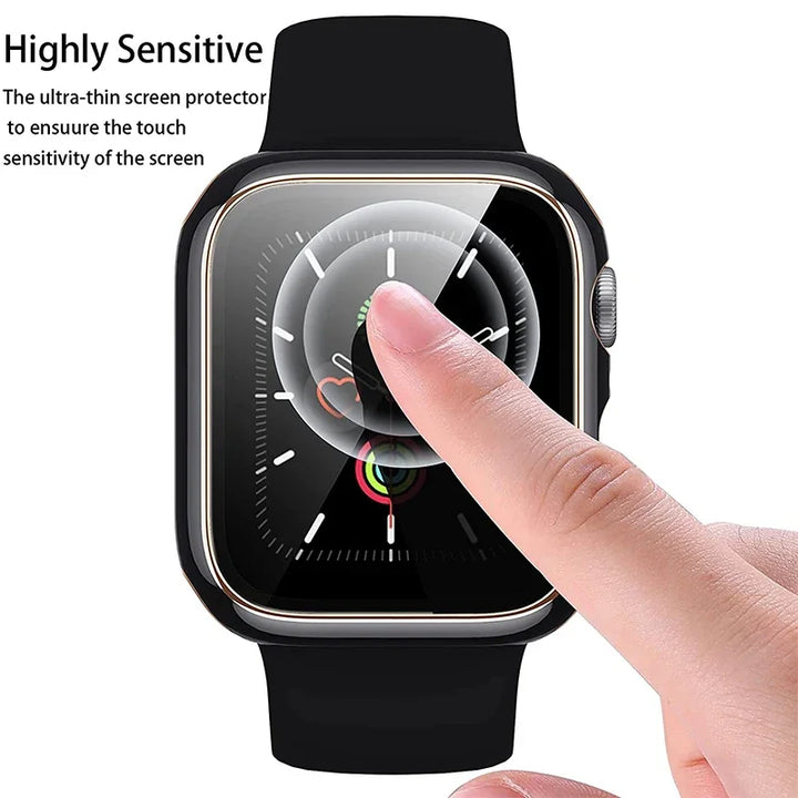 Tempered Glass+cover For Apple Watch