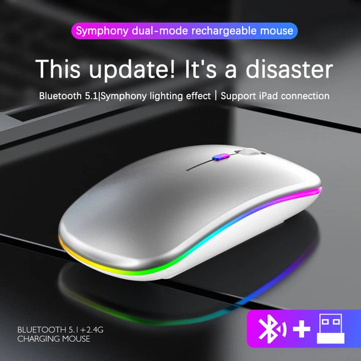 Wireless Mouse Rechargeable Bluetooth