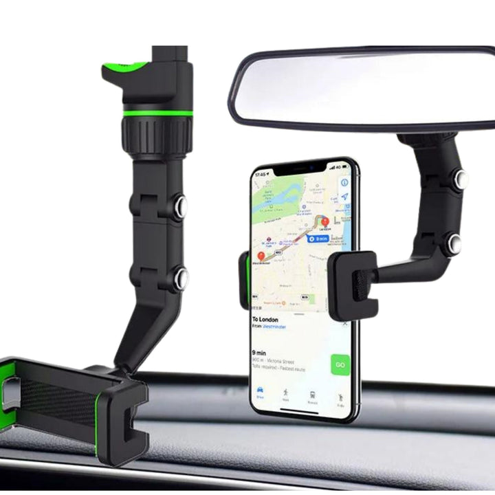 Auto Rearview Mirror Car Phone Holder 360°